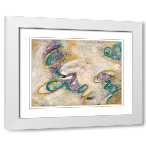 Free Form 1 White Modern Wood Framed Art Print with Double Matting by Villarreal Villarreal, Gabriela