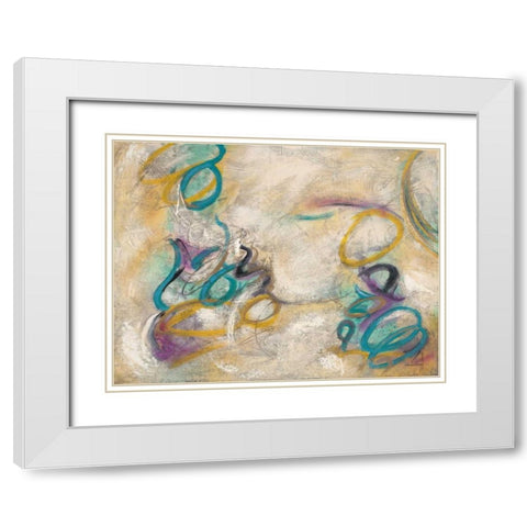 Free Form 2 White Modern Wood Framed Art Print with Double Matting by Villarreal Villarreal, Gabriela