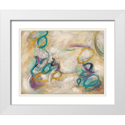 Free Form 2 White Modern Wood Framed Art Print with Double Matting by Villarreal Villarreal, Gabriela