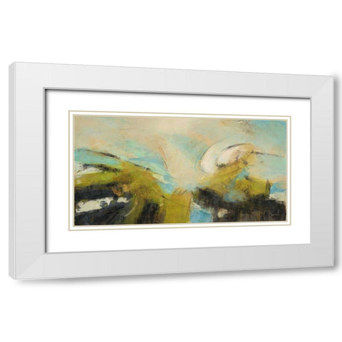 Chartreuse Tale 1 White Modern Wood Framed Art Print with Double Matting by Villarreal Villarreal, Gabriela