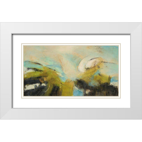 Chartreuse Tale 1 White Modern Wood Framed Art Print with Double Matting by Villarreal Villarreal, Gabriela