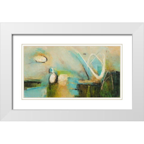 Chartreuse Tale 2 White Modern Wood Framed Art Print with Double Matting by Villarreal Villarreal, Gabriela