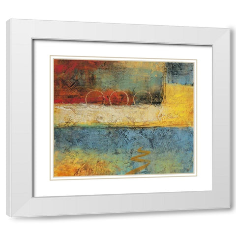 Linear Yellow 2 White Modern Wood Framed Art Print with Double Matting by Villarreal Villarreal, Gabriela