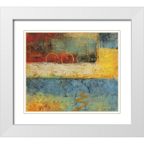 Linear Yellow 2 White Modern Wood Framed Art Print with Double Matting by Villarreal Villarreal, Gabriela