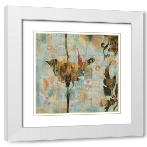 Aviary Purch White Modern Wood Framed Art Print with Double Matting by Villarreal Villarreal, Gabriela