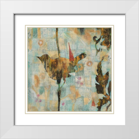 Aviary Purch White Modern Wood Framed Art Print with Double Matting by Villarreal Villarreal, Gabriela