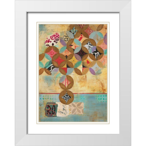 Modern Abstraction 1 White Modern Wood Framed Art Print with Double Matting by Villarreal Villarreal, Gabriela