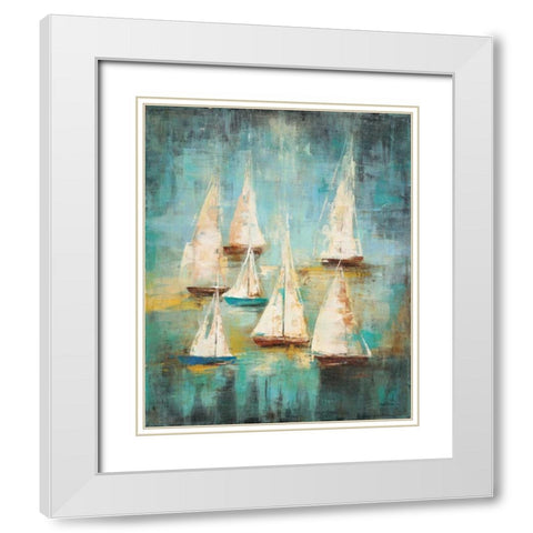 Sail Away 1 White Modern Wood Framed Art Print with Double Matting by Villarreal