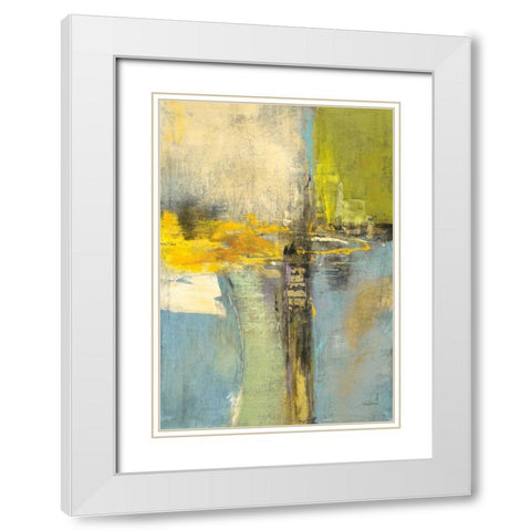 Century Light 1 White Modern Wood Framed Art Print with Double Matting by Villarreal Villarreal, Gabriela