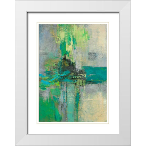 Century Light 2 White Modern Wood Framed Art Print with Double Matting by Villarreal Villarreal, Gabriela