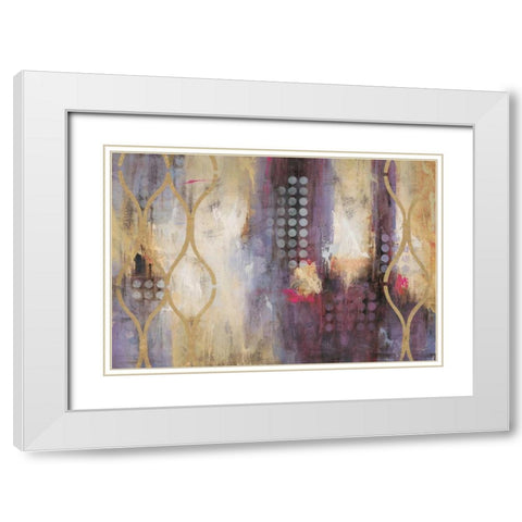Golden Prisms White Modern Wood Framed Art Print with Double Matting by Villarreal Villarreal, Gabriela