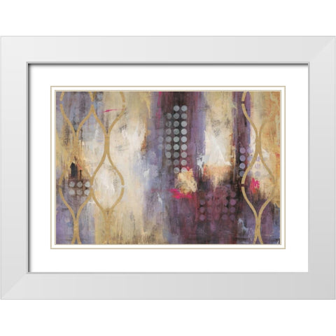Golden Prisms White Modern Wood Framed Art Print with Double Matting by Villarreal Villarreal, Gabriela