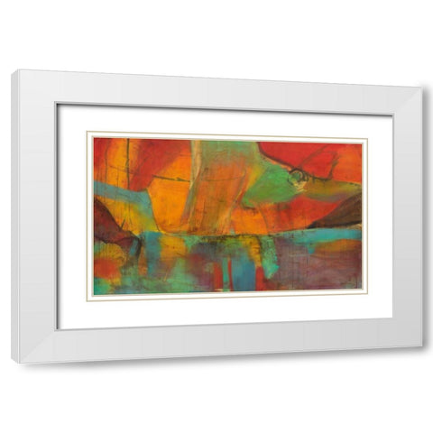 Abstracta 2 White Modern Wood Framed Art Print with Double Matting by Villarreal