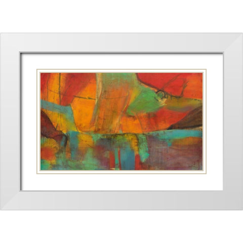 Abstracta 2 White Modern Wood Framed Art Print with Double Matting by Villarreal