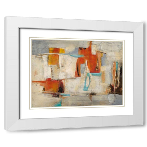Abstract Cocktail Party 4 White Modern Wood Framed Art Print with Double Matting by Villarreal Villarreal, Gabriela