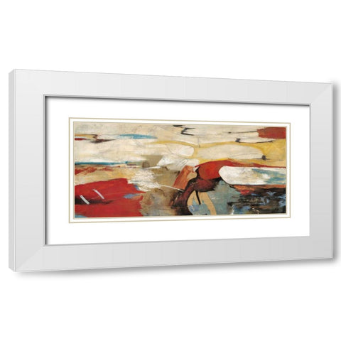 Latitudes White Modern Wood Framed Art Print with Double Matting by Villareal Villareal, Gabriella