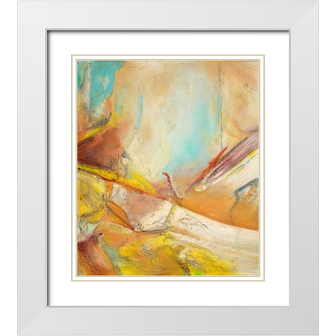 Shifting Slope White Modern Wood Framed Art Print with Double Matting by Villarreal Villarreal, Gabriela