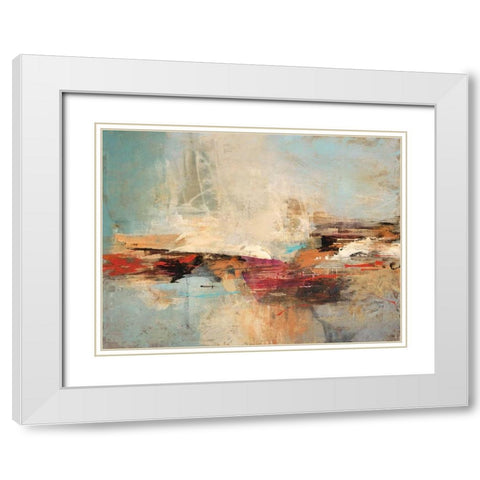 Stratum 1 White Modern Wood Framed Art Print with Double Matting by Villarreal Villarreal, Gabriela