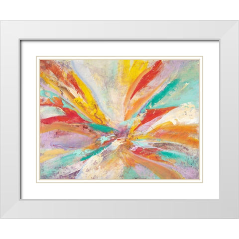 Pure Joy White Modern Wood Framed Art Print with Double Matting by Villarreal Villarreal, Gabriela
