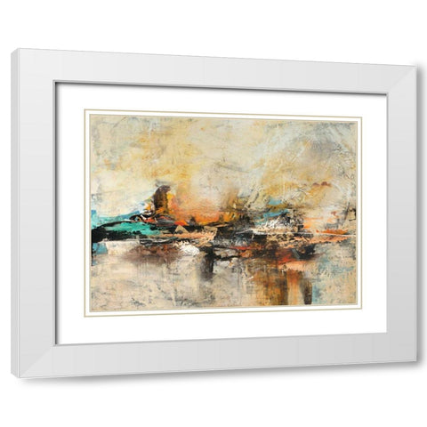 Desconstructed 1 White Modern Wood Framed Art Print with Double Matting by Villarreal Villarreal, Gabriela