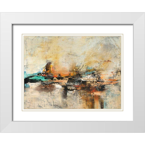 Desconstructed 1 White Modern Wood Framed Art Print with Double Matting by Villarreal Villarreal, Gabriela