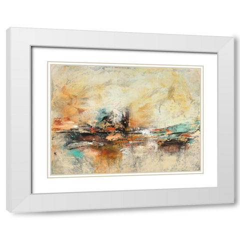 Deconstructed 2 White Modern Wood Framed Art Print with Double Matting by Villarreal Villarreal, Gabriela