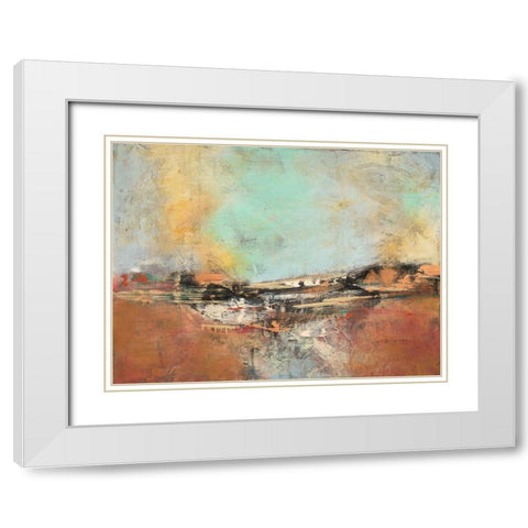 Deconstructed Landscape White Modern Wood Framed Art Print with Double Matting by Villarreal Villarreal, Gabriela