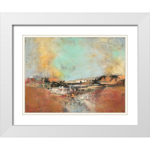 Deconstructed Landscape White Modern Wood Framed Art Print with Double Matting by Villarreal Villarreal, Gabriela