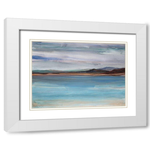 West Coast White Modern Wood Framed Art Print with Double Matting by Gold, Lora