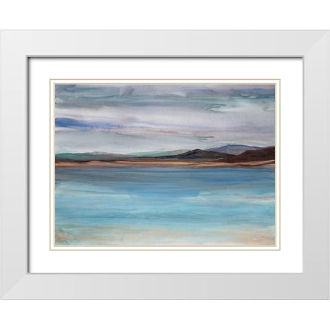 West Coast White Modern Wood Framed Art Print with Double Matting by Gold, Lora