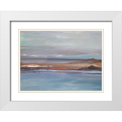 Sea to Sky 1 White Modern Wood Framed Art Print with Double Matting by Gold, Lora