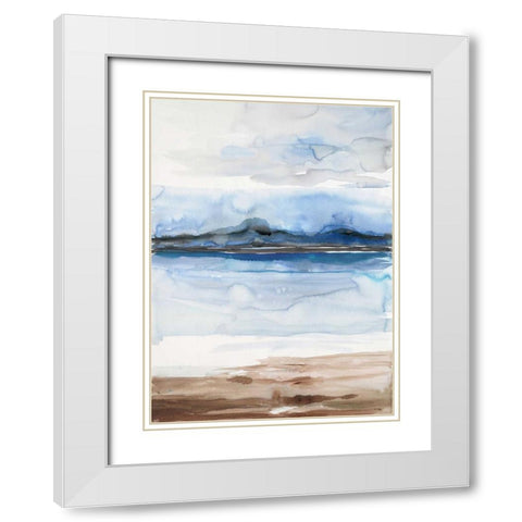 Flow 2 White Modern Wood Framed Art Print with Double Matting by Gold, Lora