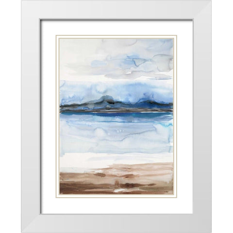 Flow 2 White Modern Wood Framed Art Print with Double Matting by Gold, Lora