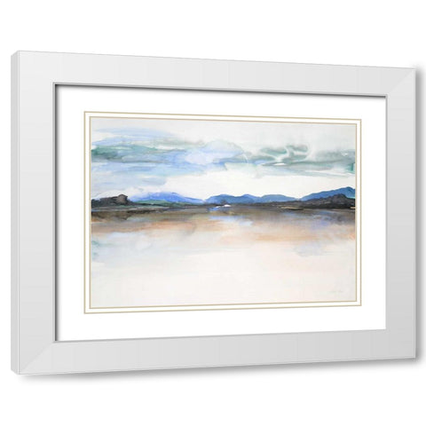 Stillness White Modern Wood Framed Art Print with Double Matting by Gold, Lora