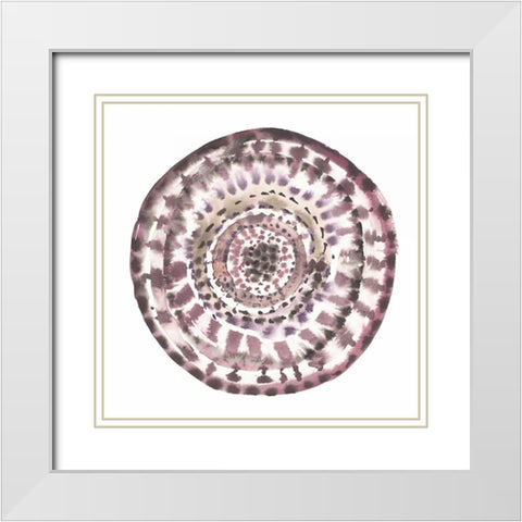 Global Mandala 1 White Modern Wood Framed Art Print with Double Matting by Gold, Lora