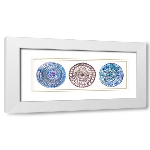 Watercolor Mandalas 1 White Modern Wood Framed Art Print with Double Matting by Gold, Lora