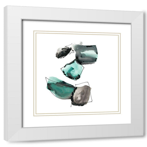 Geometric Expressions 2 White Modern Wood Framed Art Print with Double Matting by Gold, Lora