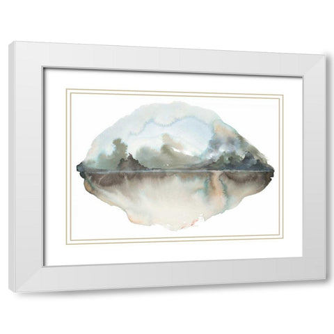 Dreamy Landscape White Modern Wood Framed Art Print with Double Matting by Gold, Lora