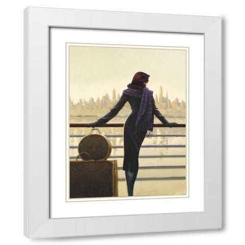 Port of Call White Modern Wood Framed Art Print with Double Matting by Lynch, Brent
