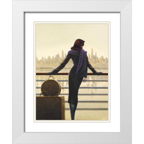 Port of Call White Modern Wood Framed Art Print with Double Matting by Lynch, Brent