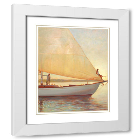 After Glow White Modern Wood Framed Art Print with Double Matting by Lynch, Brent