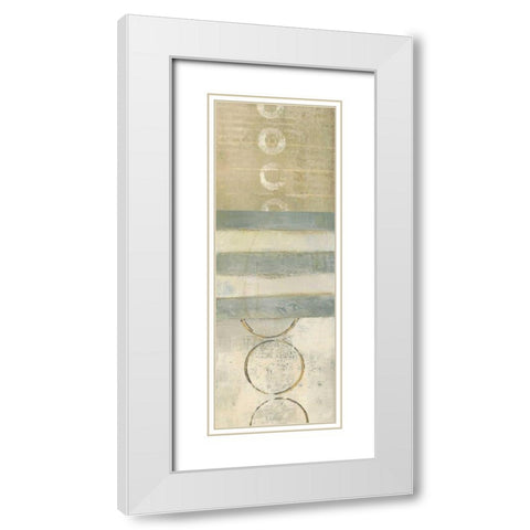 Shape Shifting 1 White Modern Wood Framed Art Print with Double Matting by Becher, Donna