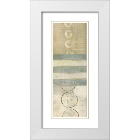 Shape Shifting 1 White Modern Wood Framed Art Print with Double Matting by Becher, Donna