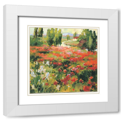 Summer Morning White Modern Wood Framed Art Print with Double Matting by Grant, Kay