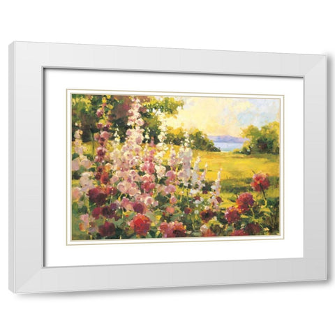 Ocean Vista White Modern Wood Framed Art Print with Double Matting by Grant, Kay