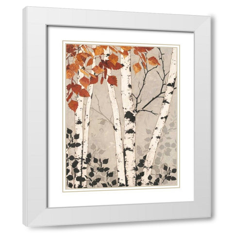 Birch Tapestry  White Modern Wood Framed Art Print with Double Matting by Pluch, Melissa