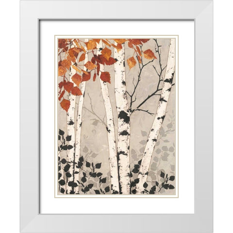 Birch Tapestry  White Modern Wood Framed Art Print with Double Matting by Pluch, Melissa