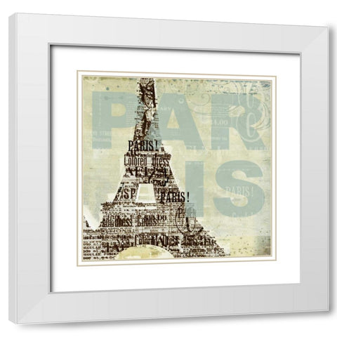 Trendy Paris White Modern Wood Framed Art Print with Double Matting by Pluch, Melissa