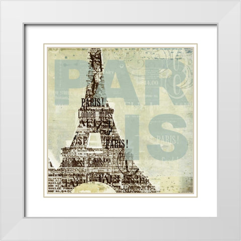 Trendy Paris White Modern Wood Framed Art Print with Double Matting by Pluch, Melissa