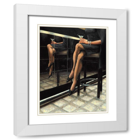 Martini with a Twist White Modern Wood Framed Art Print with Double Matting by Rohlander, Nathan